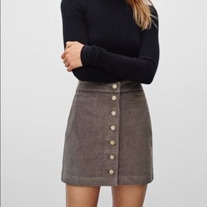 Aritzia Wilfred Free - Corduroy Button Skirt